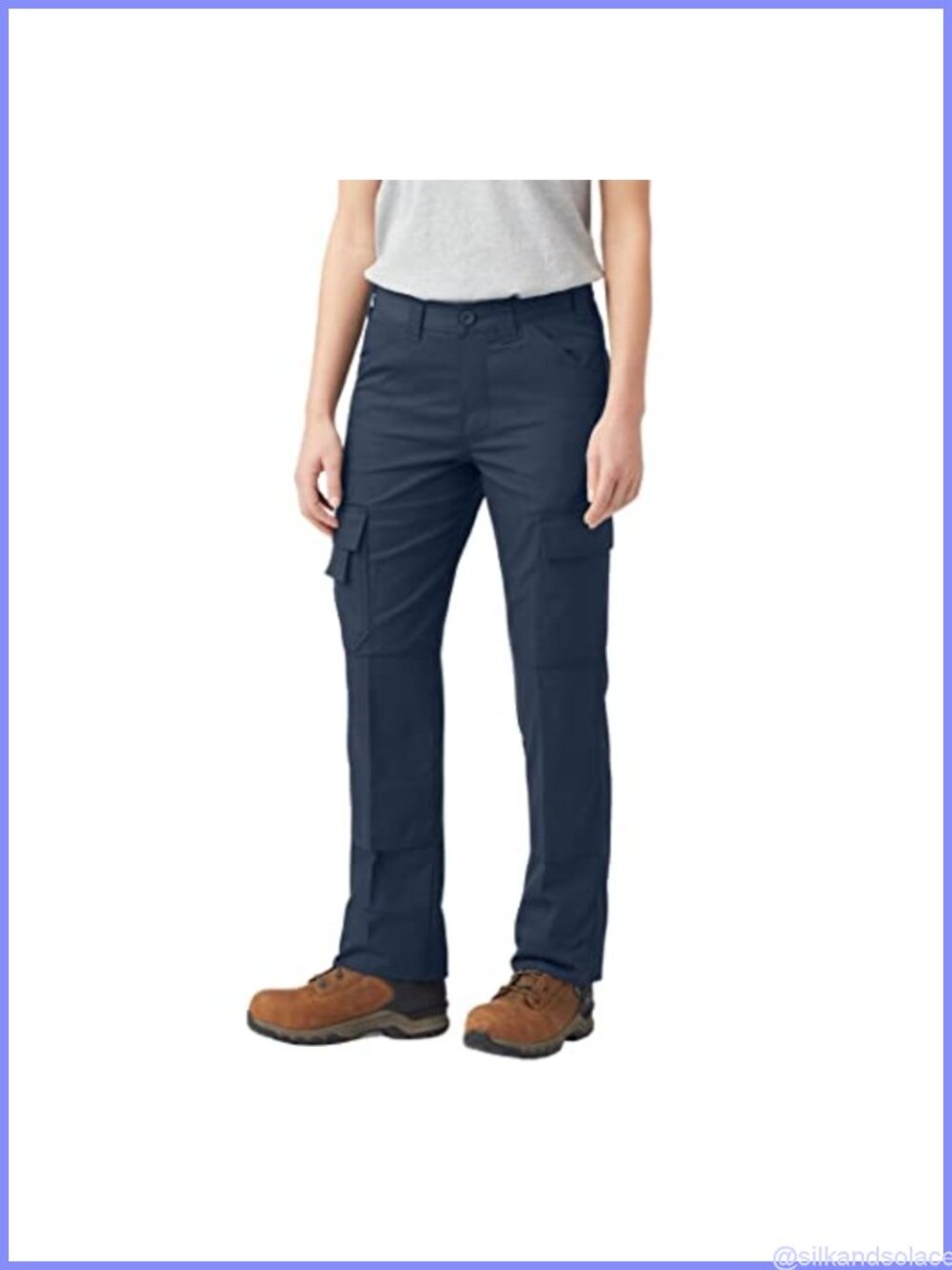 Cargo Pants Women High Rise Straight Leg Stretch Work Utility